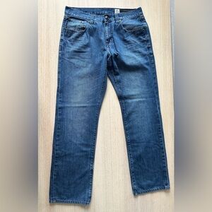 Marc Ecko Men’s Jeans 32x30 Blue Distressed Denim Pants Cut & Sew Flap Pockets